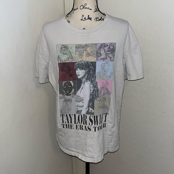 Taylor Swift The Eras Tour White Graphic Shirt - Picture 1 of 7